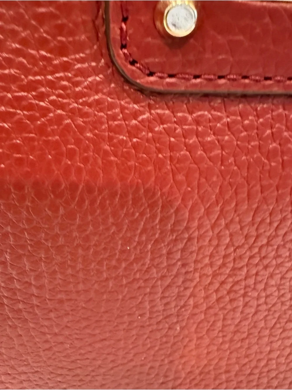 Michael Kors Berkley Legacy Leather Crossbody Clutch Deep Red NWT